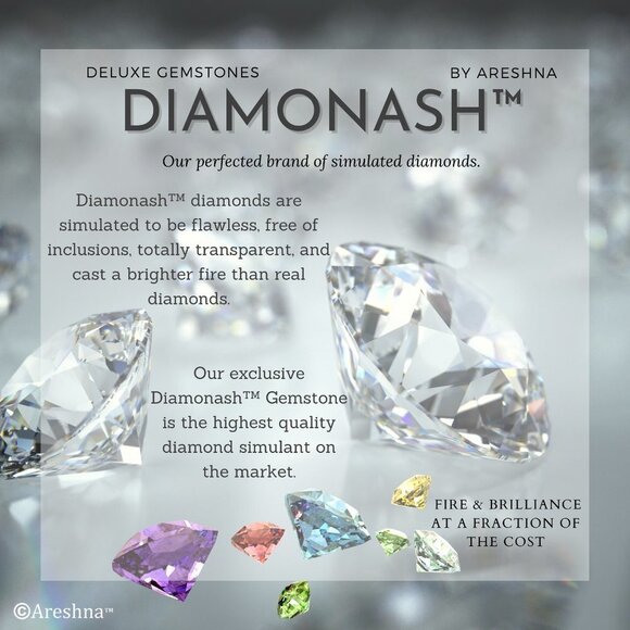 Luxury Rose Diamond Dangle Earrings - Picture 3 of 8